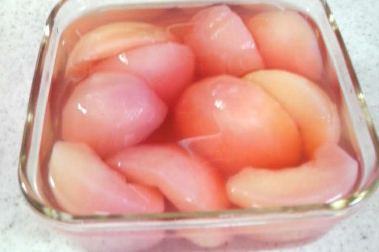 ピンク 桃のコンポート レシピ 作り方 By ナナママちゃん クックパッド 簡単おいしいみんなのレシピが365万品