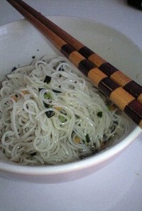 そうめん茶漬け☆温冷どちらもイケます♪