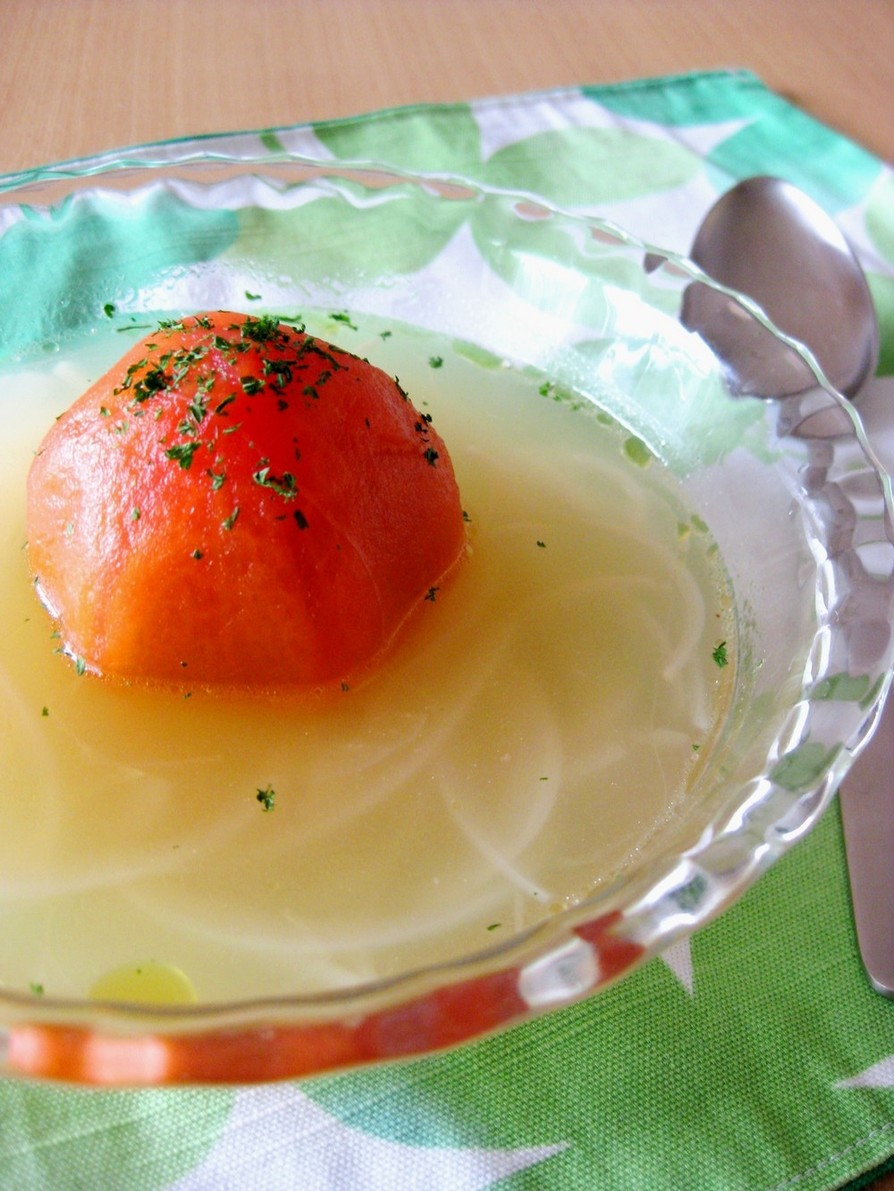 まるごとトマトの冷製スープの画像