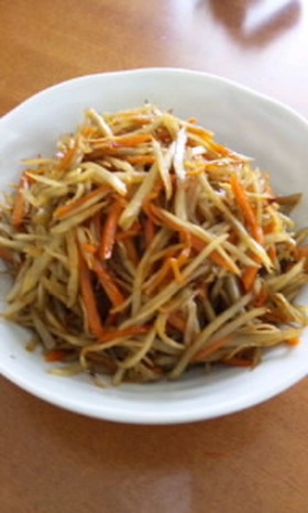 きんぴらごぼうのごぼうを簡単においしく切るコツ きんぴらごぼうのごぼうを簡単においしく切るコツ