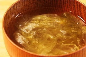 ひんやり冷たい*おぼろ昆布汁