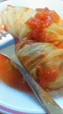 トマト煮込みのロールキャベツ