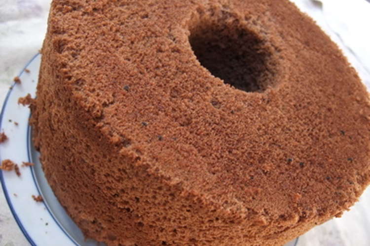 チョコレートシフォンケーキ 21cm レシピ 作り方 By Pioko クックパッド 簡単おいしいみんなのレシピが350万品