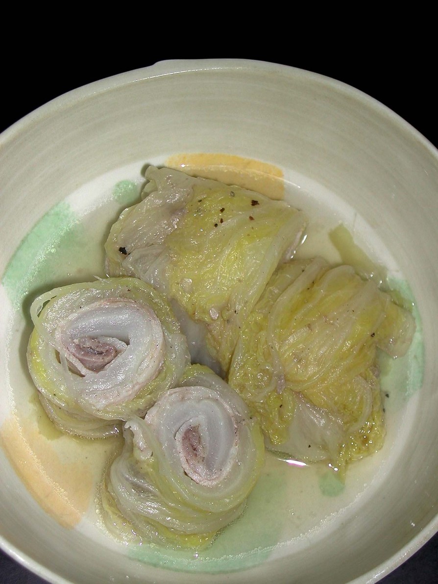 白菜と豚バラ肉の重ね巻きコンソメ煮の画像