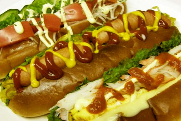 ホットドック ボリュームたっぷりの３種類 レシピ 作り方 By Mrtado クックパッド 簡単おいしいみんなのレシピが349万品