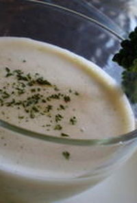ゴーヤの冷製チーズクリームスープ