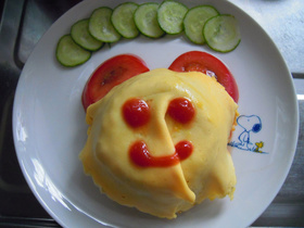 お昼に簡単デコカレー
