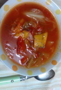夏野菜の絶品トマトスープ