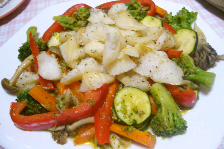 白身魚とグリル野菜サラダ レシピ 作り方 By Strayumi クックパッド 簡単おいしいみんなのレシピが357万品