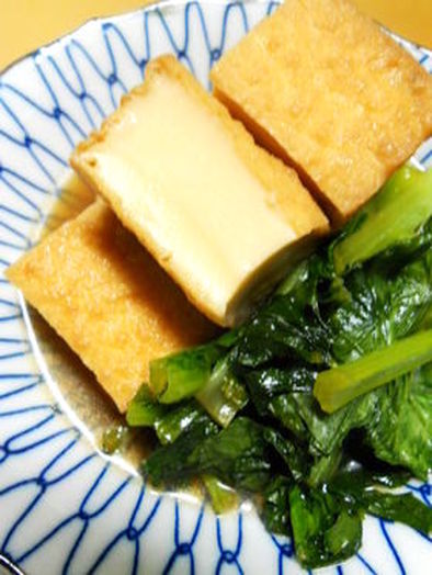小松菜と厚揚げのさっと簡単煮の写真