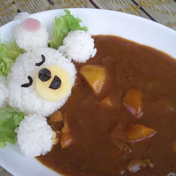 お昼寝クマちゃんカレー♪