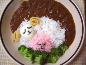 デコカレー✿ひつじさん親子のお昼寝✿