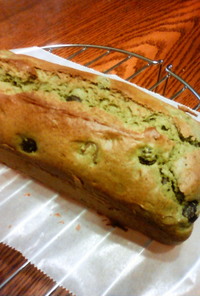 【ノンバター】黒豆と緑茶のパウンドケーキ