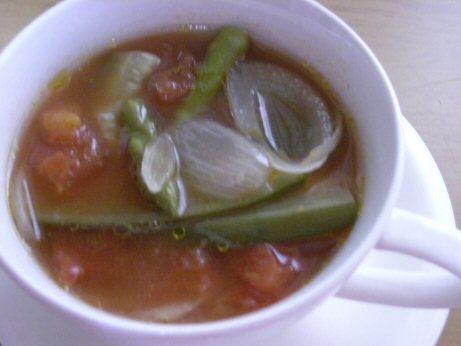 胡瓜入り★トマト缶で中華風スープの画像