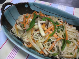 我が家の☆簡単☆そうめんチャンプルー