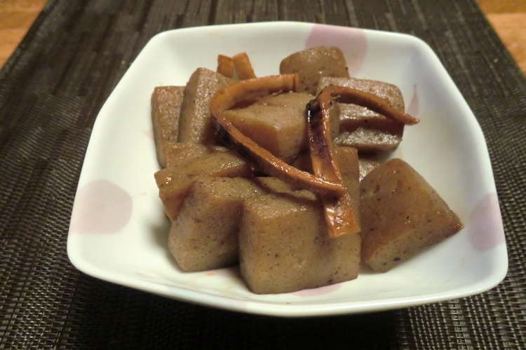 スルメがミソ 玉こんにゃく風煮物 レシピ 作り方 By Komamagokko クックパッド 簡単おいしいみんなのレシピが372万品