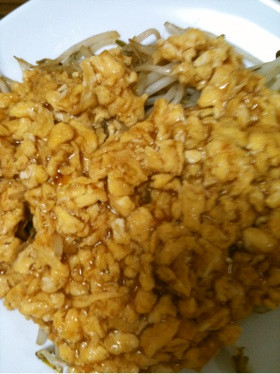 もやしと卵の中華あんかけ炒め