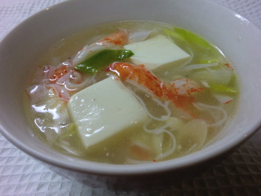 ＊カニカマと豆腐の中華スープ＊の画像