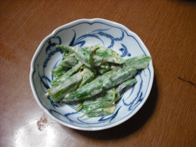 チン！オクラのマヨ味噌柚子胡椒風味の画像