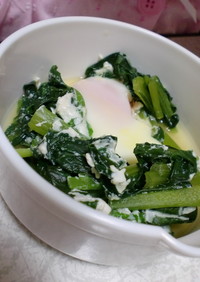 小松菜と卵