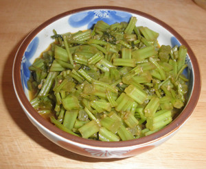 韓国しそ（えごま）の茎の中華風味の甘辛煮の画像