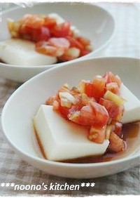 トマトがバルサミコ酢に恋した豆腐♡