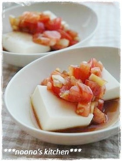 トマトがバルサミコ酢に恋した豆腐♡の写真
