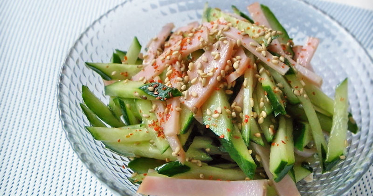 スマッシュキュウリのサラダのレシピ