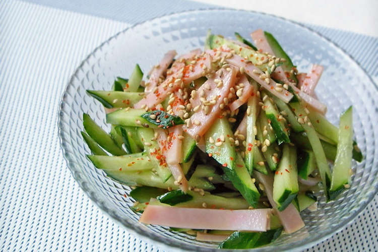 きゅうりとハムの簡単 中華サラダ レシピ 作り方 By Moj クックパッド