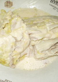 白菜と豚肉の中華風クリームソース