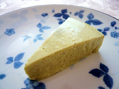 ピスタチオのレアチーズケーキの写真