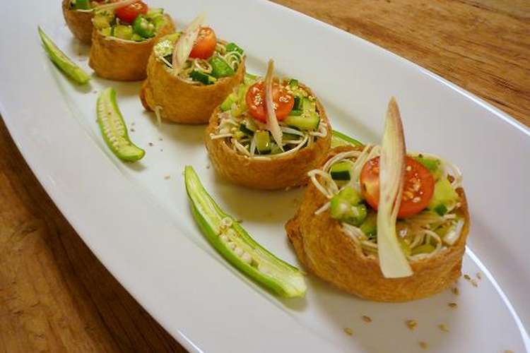 野菜とそうめんのいなり寿司 レシピ 作り方 By Hatobeam クックパッド
