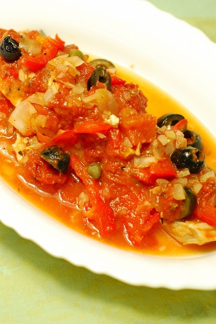 簡単♪ルクエde秋鮭のイタリアントマト煮の画像