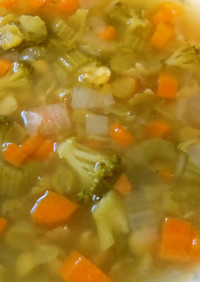 お豆と野菜たっぷりなヘルシースープ