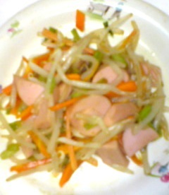 魚肉ソーセージ野菜ソース炒めの画像