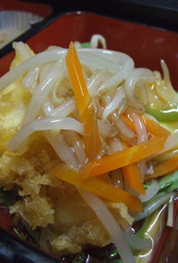 白身魚の天ぷら、野菜あんかけ