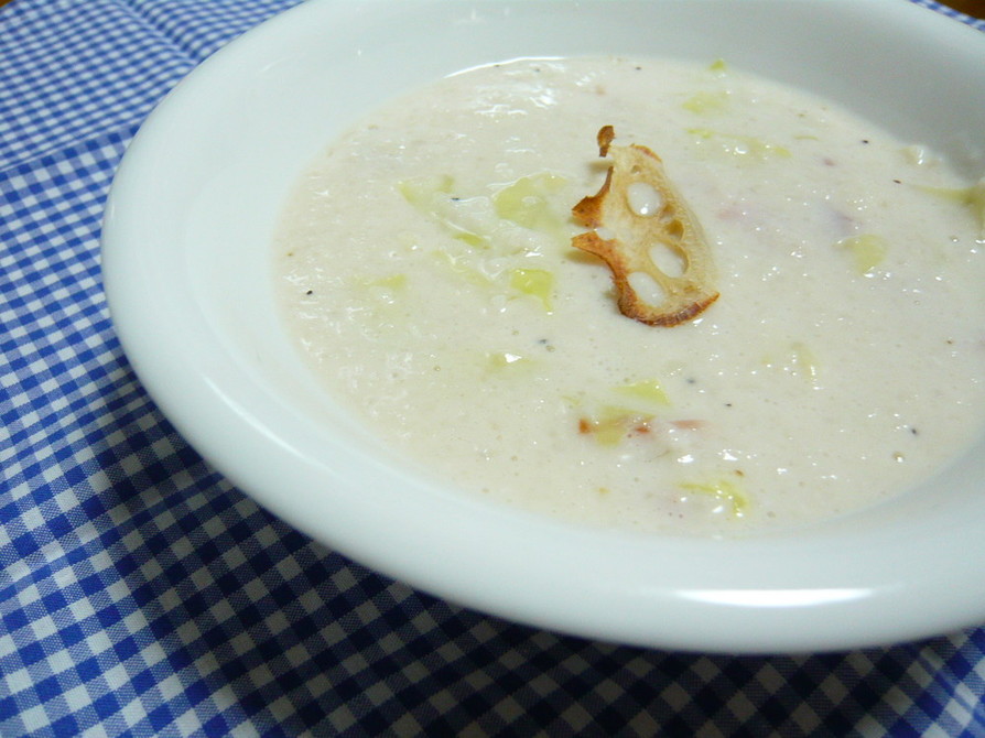 うま(♥´ω`)長芋と蓮根の食べるスープの画像