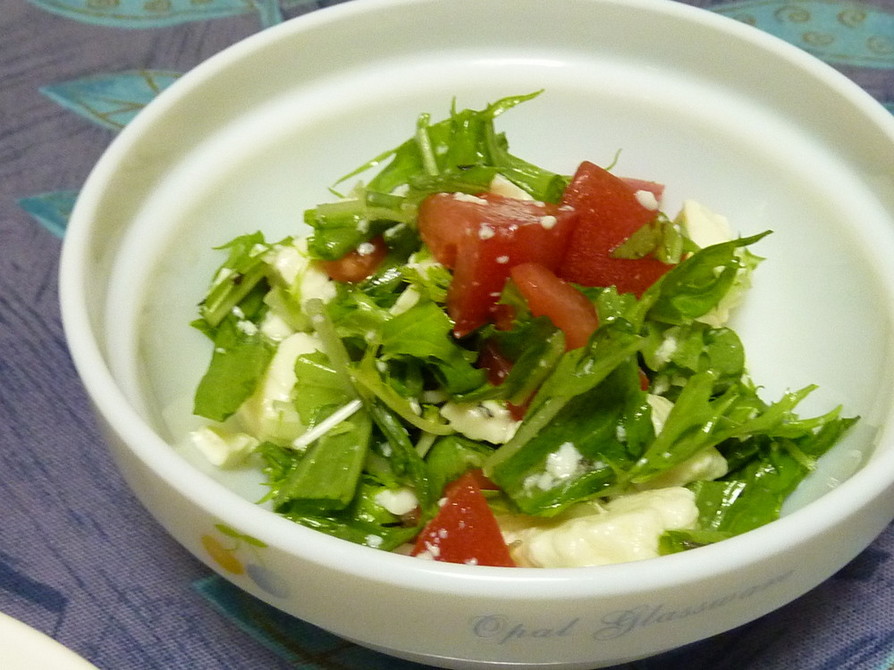 水菜とトマトDEイタリアンサラダの画像
