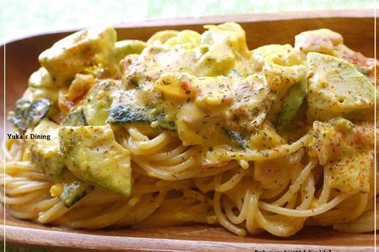 カボチャとアボカドチーズクリームパスタ レシピ 作り方 By ユカｍａｍａ クックパッド