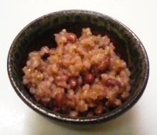 炊飯器でOK!炒り玄米小豆粥