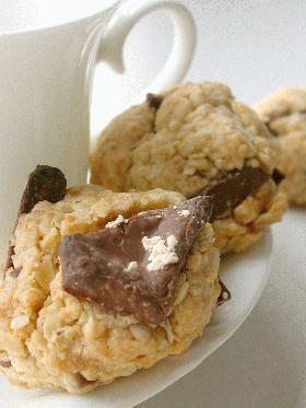 板チョコ一枚のオートミールクッキー