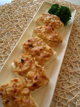 豆腐のツナ味噌焼き