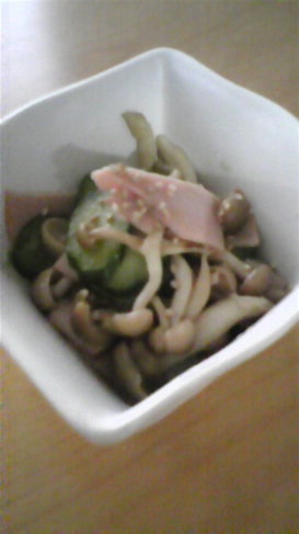 余り冷し中華のタレでハムマリネ★