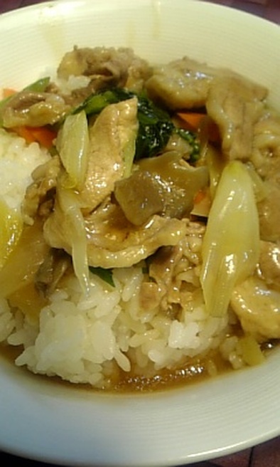 豚肉と小松菜の中華風旨煮の写真