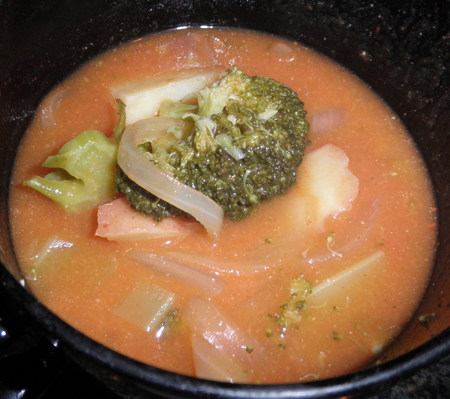 アメリカ～スープ缶で野菜トマトスープの画像