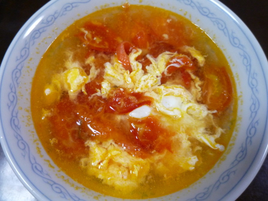 ✿簡単☆美味しい☆トマト＆卵スープ♪の画像