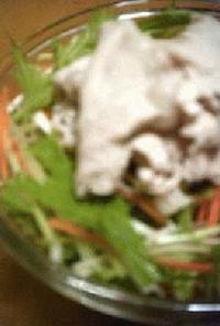豚肉＋水菜のサラダ・味噌dressing
