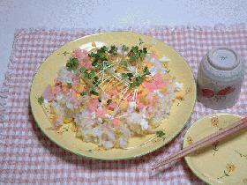 菊の花びら寿司の画像