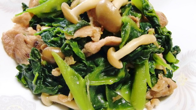つるむらさきと豚バラ肉の塩炒め レシピ 作り方 By すずきはなこ クックパッド