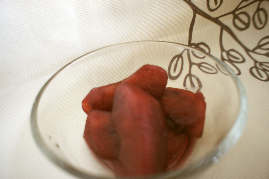 リンゴの赤ワイン煮の画像